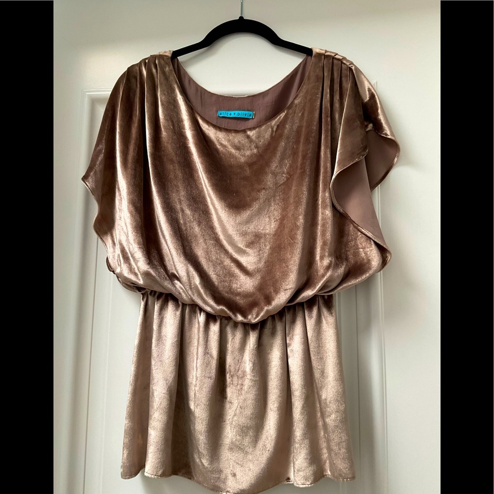 Pre owned Alice and Olivia velvet blouse